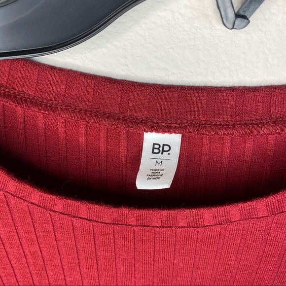 NWT BP ribbed Bodycon red dress with side cinch - Picture 4 of 4